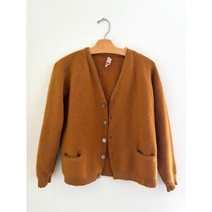 Vintage 60s Distressed Wool Cardigan Grunge Kurt‎ Cobain Grandpacore M